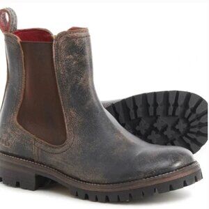 Bed Stu Rustic Black and Brown Ankle Booties